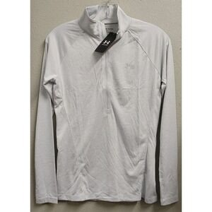 NWT Women's Under Armour 1/2 Zip Pullover Silver Heather Size Small S